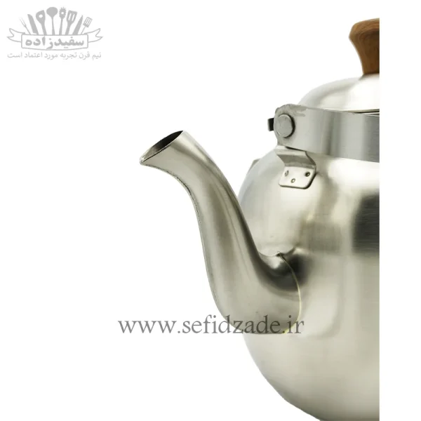 کتری لوله دار قیطاسی بیستون 3.5 لیتری دسته طرح چوب 4010