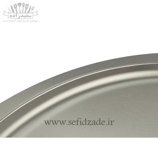 سینی پذیرایی استیل بیضی سلینا مدل موج کد 9241