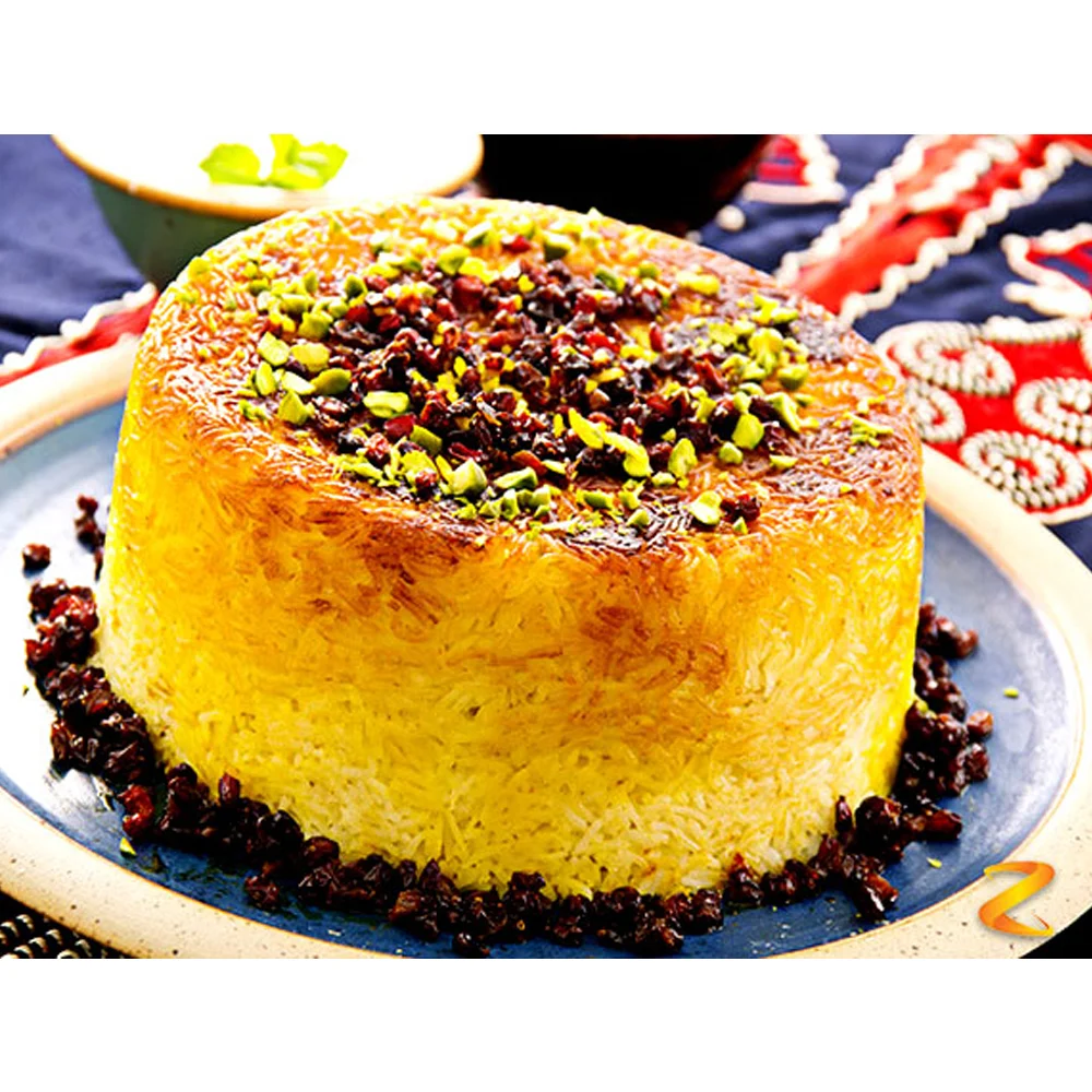 طرز تهیه ته دیگ زعفرانی مجلسی با قابلمه استیل